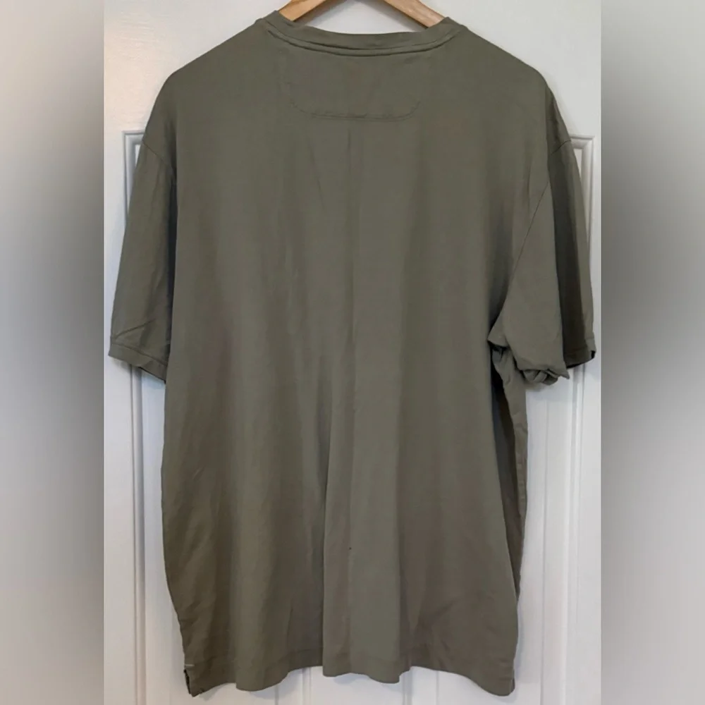 🏝️ Tommy Bahama Pima Cotton Modal Tee XL Sage Green Soft Knit Shirt - Picture 5 of 13